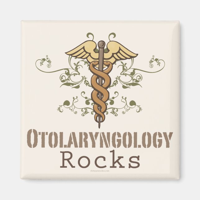 Imán Otolaryngology Rocks Caduceus Magnet (Frente)