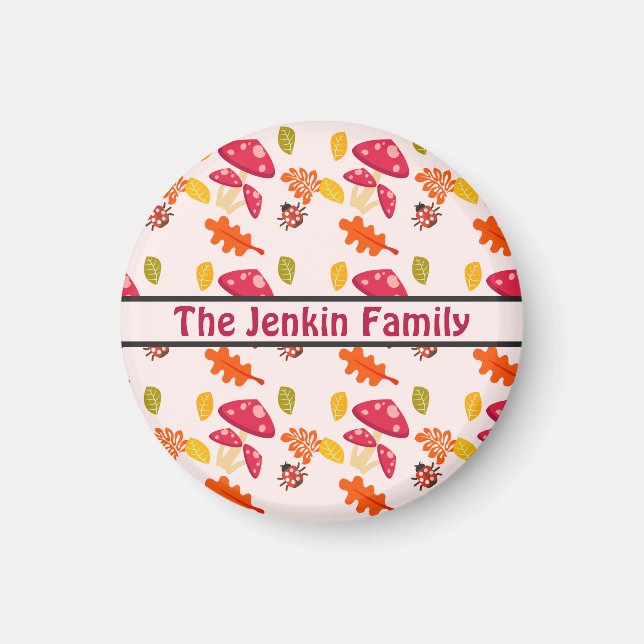 Imán otoñal personalizado (Frente)