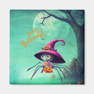 Imán Otoño/araña/bruja/halloween