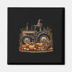 Imán Otoño Calabaza Caída Tractor Acción de Gracias a l