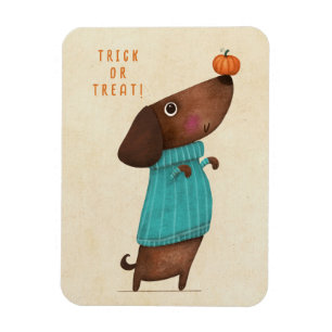 Imán Otoño de Dachshund, otoño de Halloween