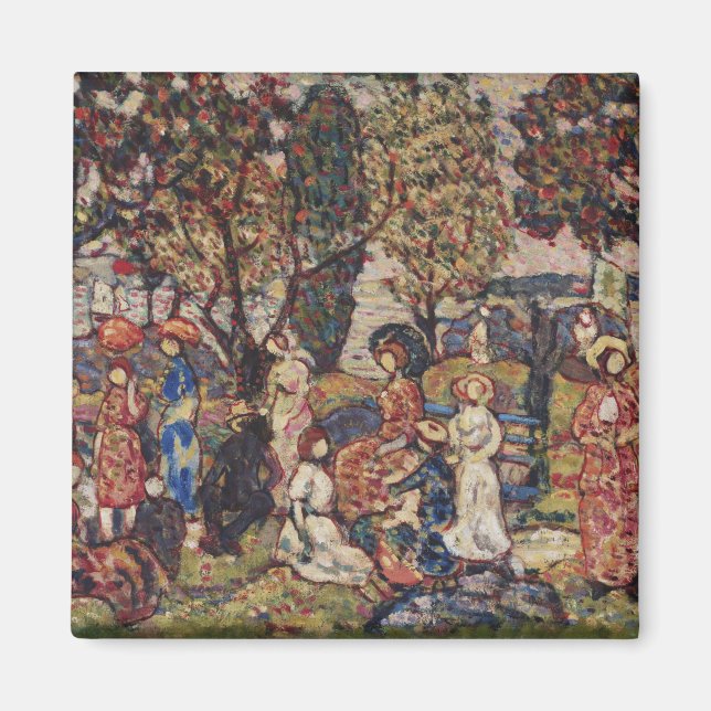 Imán Otoño de Maurice Prendergast, Bella Artes de Vinta (Frente)