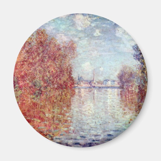 Imán Otoño en Argenteuil por Claude Monet (Frente)