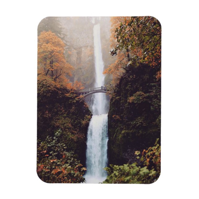 Imán Otoño en las cataratas de Multnomah, Oregón (Vertical)