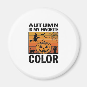 Imán Otoño Es Mi Color Favorito Halloween Calabaza Desi