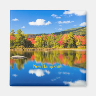 Imán Otoño junto al lago, New Hampshire,