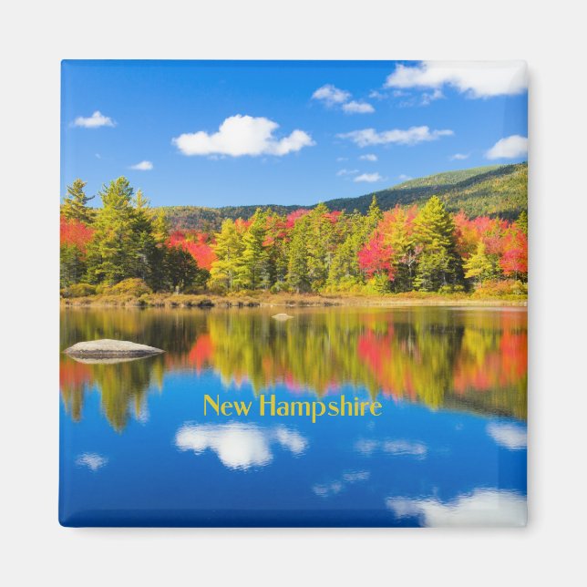 Imán Otoño junto al lago, New Hampshire, (Frente)