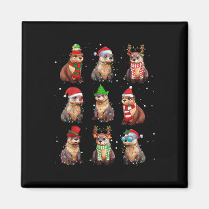 Imán Otros Navidades Luces Decoración Funny Otter Sea