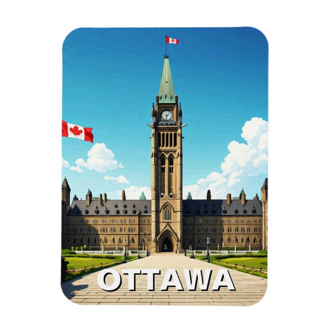 Imán Ottawa Canada Travel (Vertical)