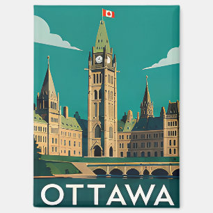 Imán 🍁 OTTAWA — Parliament Hill y patrimonio canadiens