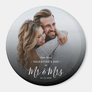 Imán Our First Valentine's Day As Mr & Mrs Modern Photo