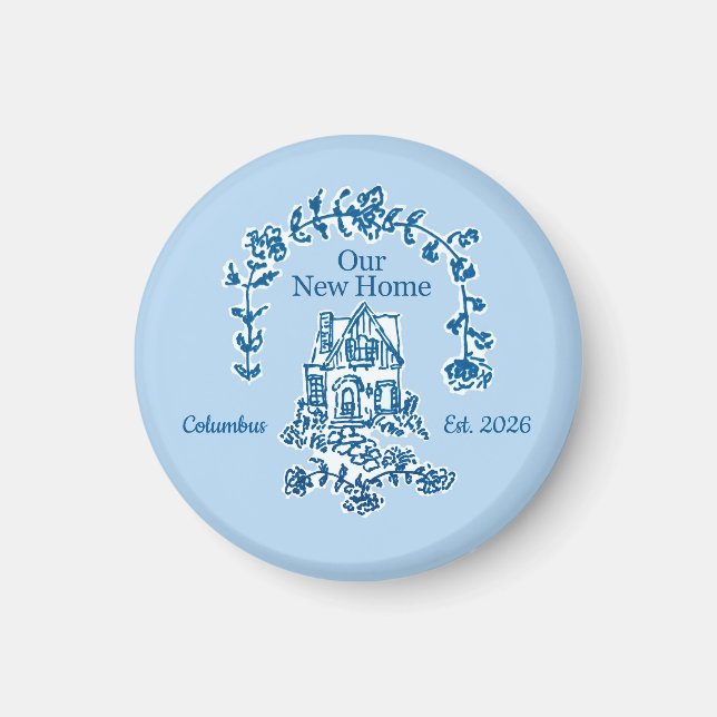 Imán Our New Home graphic magnet (Frente)