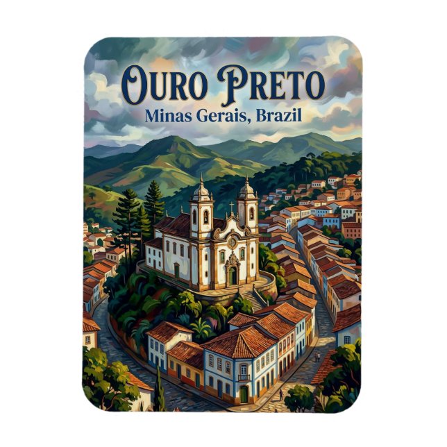 Imán Ouro Preto Brasil (Vertical)