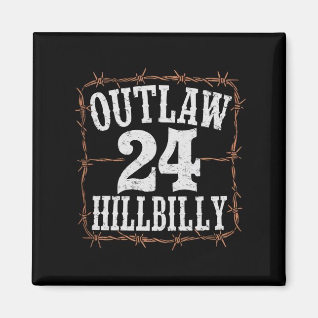 Imán Outlaw Hillbilly 2024 Western Trump Vance 2024 (Frente)