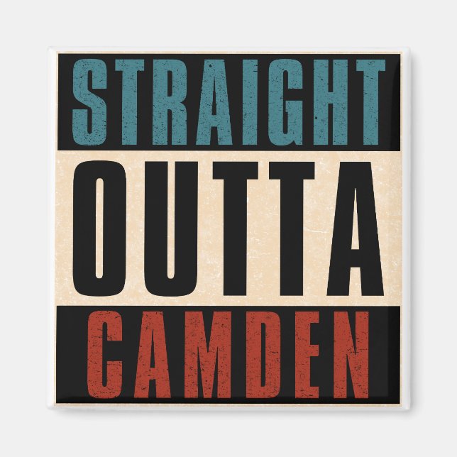 Imán Outta Camden New Jersey NJ (Frente)