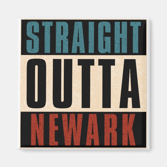 Imán Outta Newark New Jersey NJ (Frente)