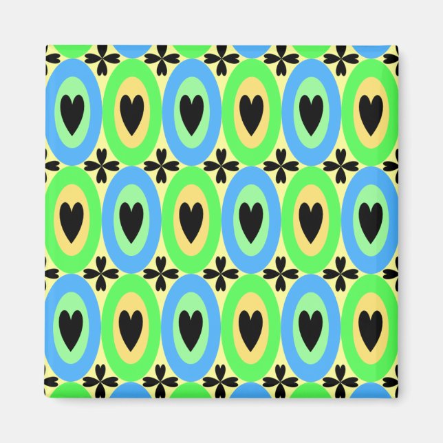 Imán Oval Hearts (Frente)