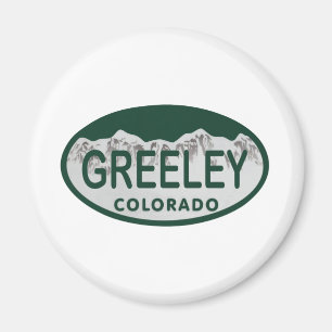 Imán Óvalo de la licencia de Greeley