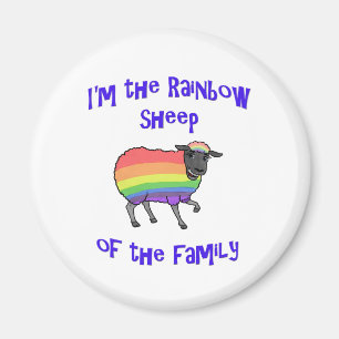 Imán Oveja arcoiris de la familia