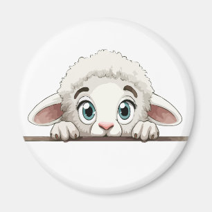 Imán Oveja Peeking Cute Adorable Gracioso Personalizado