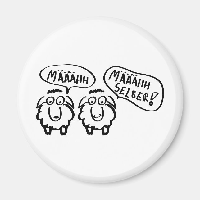 Imán ¡oveja schafe määähhh määhhh selber! (Frente)
