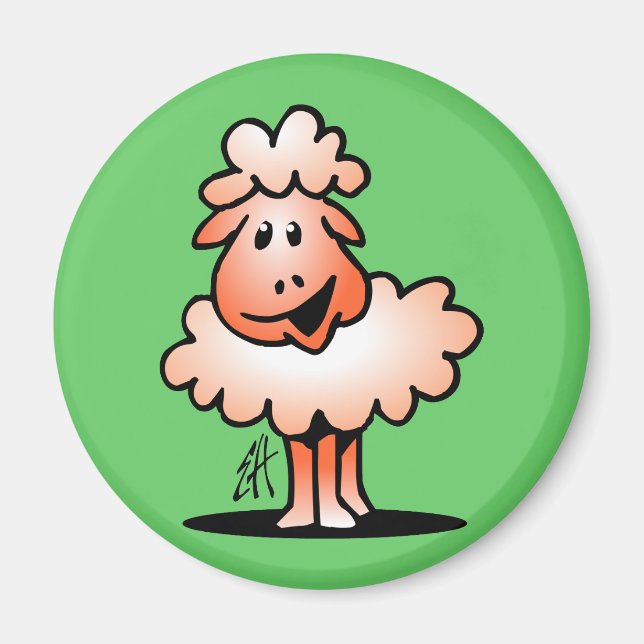 Imán Oveja sonriente (Frente)