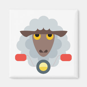 Imán Ovejas en motocicleta