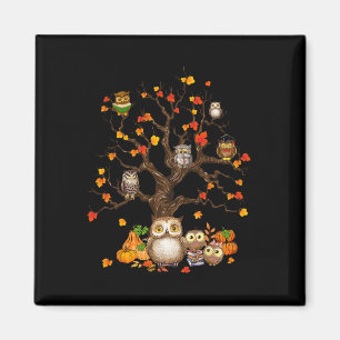 Imán Ovejas Salen Árbol Cae Calabaza Halloween Lechuza