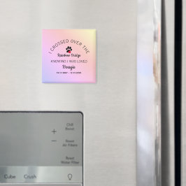 Imán Over The Rainbow Bridge Custom Pet Memorial