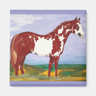 Imán Overo Paint Stallion ~ Horse Magnet