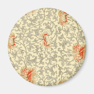 Imán Owen Jones Patrón Antiguo: Coral Floral Gris