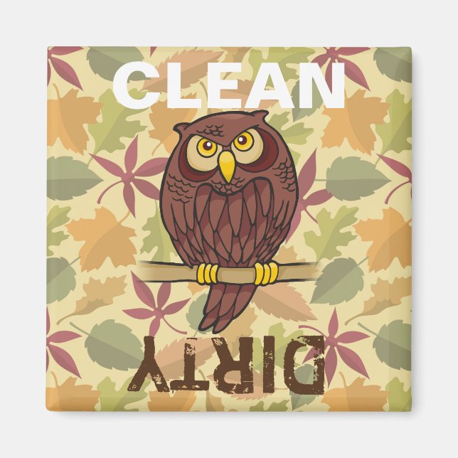 Imán Owl Cartoon (Frente)