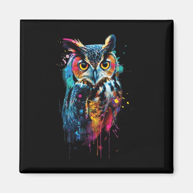 Imán Owl Colorful (Frente)