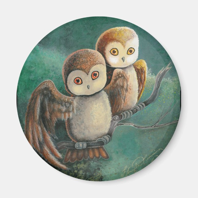 Imán Owl Friends Owl Art (Frente)