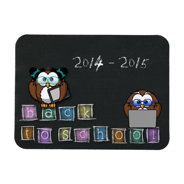 Imán owl ha vuelto a la escuela (Horizontal)