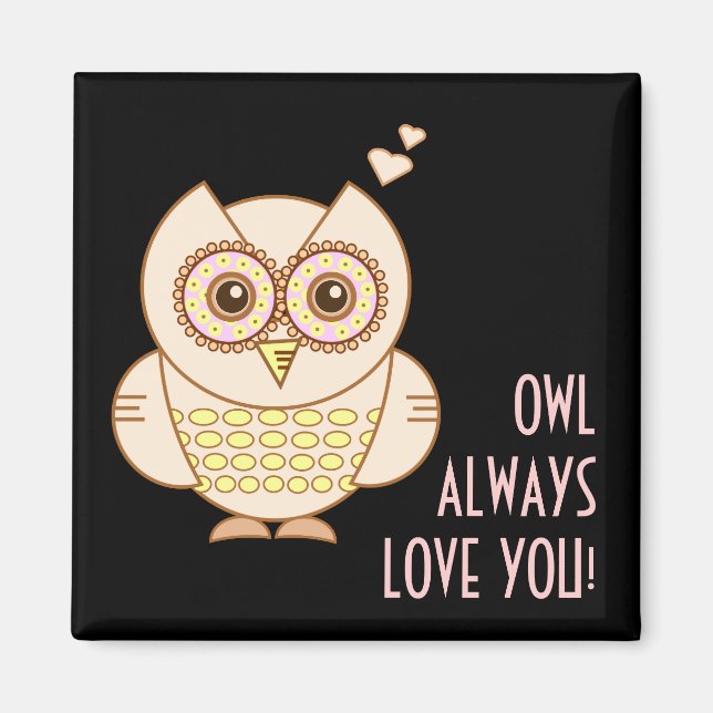 Imán Owl Love You Magnet (Frente)