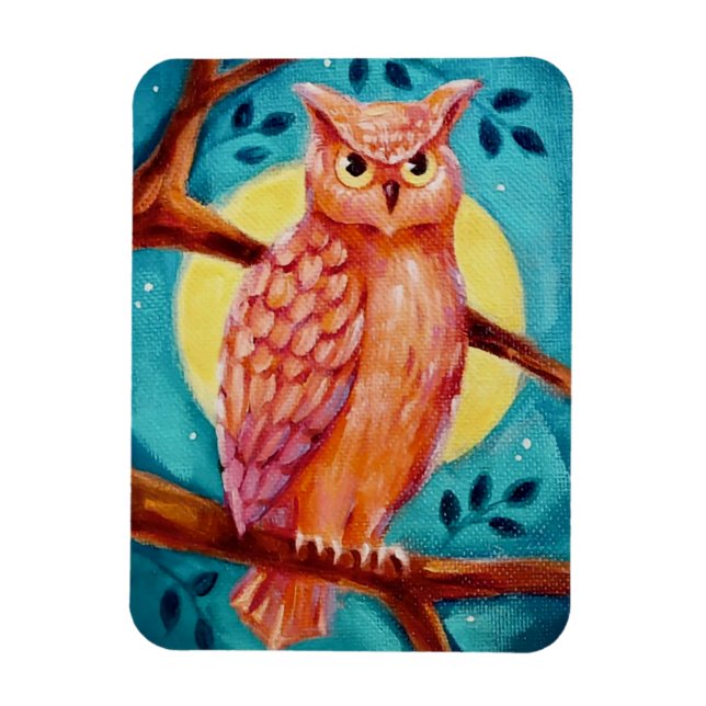 Imán Owl & Moon Magnet (Vertical)