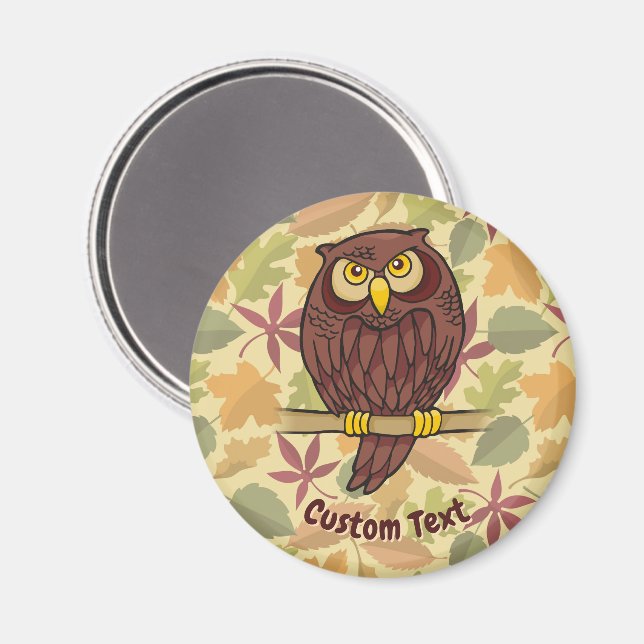 Imán Owl Personalizado Magnet (Anverso/Reverso)