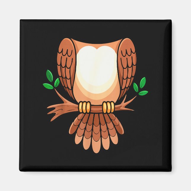 Imán Owl Shirt Adult Men Women Kids Owl Costume  (Frente)