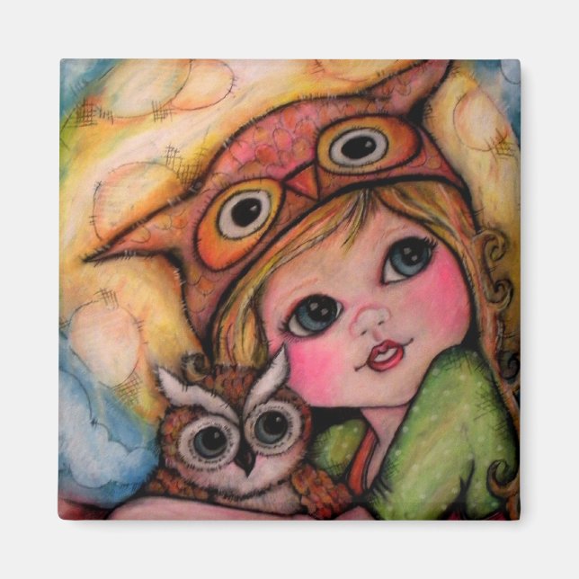 Imán Owlsome Fun - Big Eyes Y Moonbete (Frente)