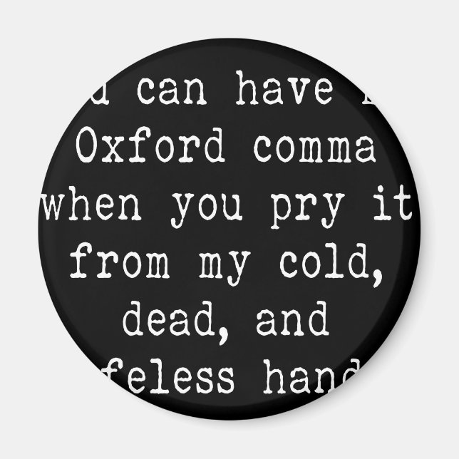 Imán Oxford Comma (Frente)
