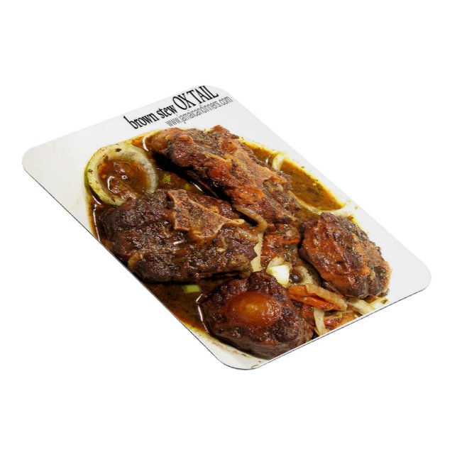 Imán Oxtail Brown Stew Refrigerator Magnet (Lado Derecho)