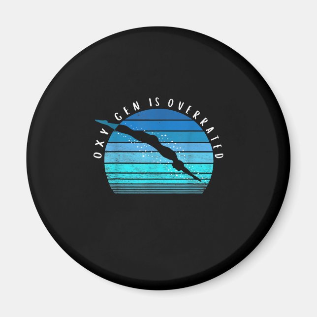 Imán Oxygen Es Sobrevalorado Regalos De Nadador Entrena (Frente)