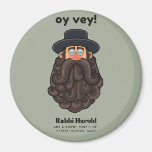 Imán ¡OYE VEY! Gracioso RABBI Peronalizado