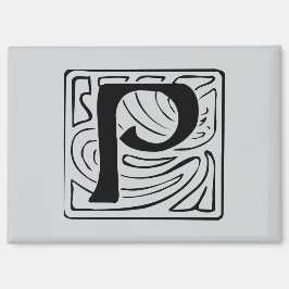 Imán P Monogramm schwarz