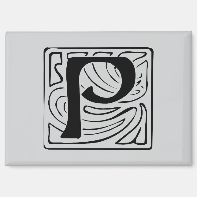 Imán P Monogramm schwarz (Anverso)