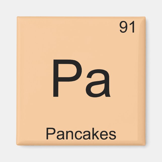 Imán Pa - Pancakes Funny Chemistry Element Tee (Frente)