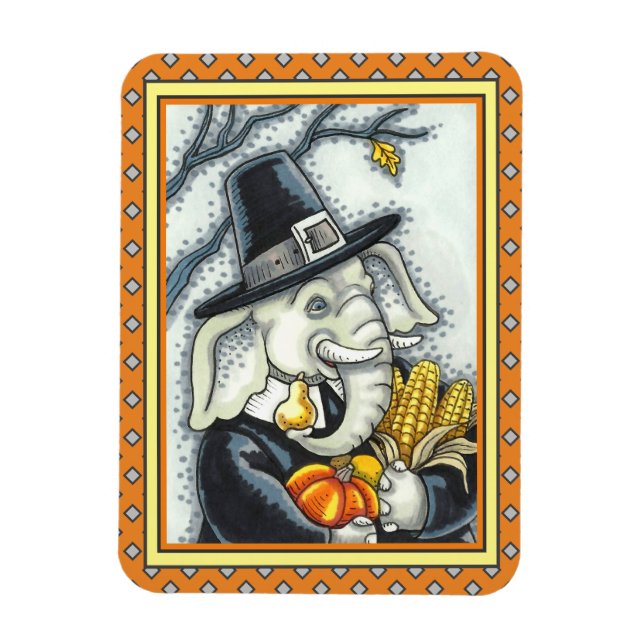IMÁN PACHIDERMO DE GRACIAS, ELEFANTE DE PILGRIM AGRADEC (Vertical)