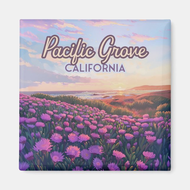 Imán Pacific Grove California Monterey Magic Purple (Frente)