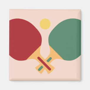 Imán Paddle de ping pong divertido de ping pong de larg